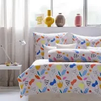 Apelt Mako-Satin Bettwäsche Lucy bunt 155x220 cm + 80x80 cm - bunt