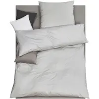 Doris Meyer Interlock-Jersey Wendebettwäsche Raffi kiesel Bettbezug einzeln 135x200 cm - grau;beige