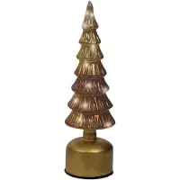 Lumineo Micro LED-Baum D10H33cm-15L braun/wwt