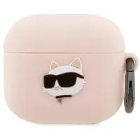 Karl Lagerfeld Silikon NFT Choupette Kopf 3D - Fall AirPods 3 (różowy)