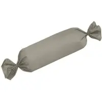 TRAUMSCHLAF Uni Mako-Satin Kissenbezüge Doppelpack 2x Nackenrollenbezug 15x40 cm | taupe - braun