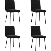 vidaXL Esszimmerstühle 4 Stk. Schwarz Samt