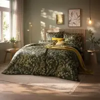 Estella Schweizer Premium Satin Bettwäsche Yara tanne Kissenbezug einzeln 80x80 cm - grün