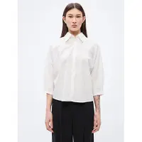 Hugo Boss Hemdbluse "Belenta Premium Damenmode" aus Baumwoll-Popeline, mit Kimonoärmeln