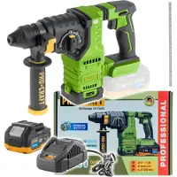 Procraft PHA30-1B Akku Bohrhammer 20 V 2,8 J SDS plus Brushless + 1x Akku 4,0 Ah + Ladegerät