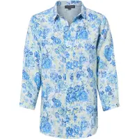 Franco Callegari Leinenbluse in royal - 0045 | Gr.: 44