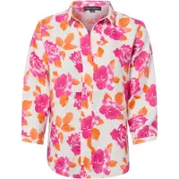 Franco Callegari Leinenbluse in pink orange - 0044 | Gr.: 40