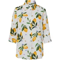 Marie Lund Leinenbluse Rihab in ecru gelb - 0043 | Gr.: 46