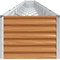 vidaXL Hochbeet Hellbraun 1164 x 50 x 36 cm Verzinkter Stahl