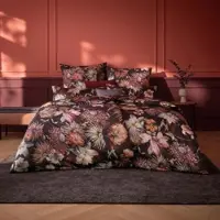 Estella Mako-Satin Bettwäsche Jette vino Kissenbezug einzeln 40x80 cm - lila;rot;pink