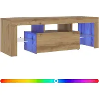 vidaXL TV-Schrank mit LED Artisan-Eiche 120x36,5x40 cm Holzwerkstoff
