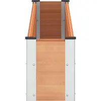 vidaXL Hochbeet Braun 200 x 30 x 36 cm WPC und Aluminium