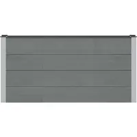 vidaXL Hochbeet Grau 150 x 30 x 72 cm WPC und Aluminium