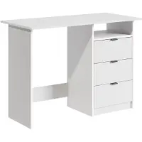 Vicco Schreibtisch Meiko Weiß 105 x 50 cm mit Schubladen, Model 59826