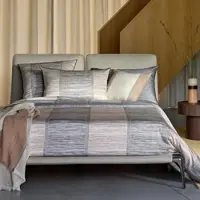 HUGO BOSS Home Satin Bettwäsche Taman Bettbezug einzeln 200x200 cm - beige;grau