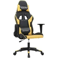 vidaXL Gaming-Stuhl Schwarz und Golden Kunstleder