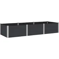 vidaXL Hochbeet Schwarz 300 x 100 x 54 cm WPC und Aluminium