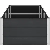 vidaXL Hochbeet Schwarz 300 x 100 x 54 cm WPC und Aluminium
