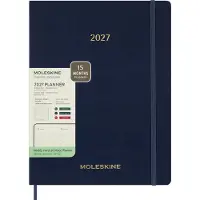 Moleskine 15 Monate Essential Wochenkalender 2026/2027, 1 Wo = 2 Seiten, vertikal, XXL, weicher