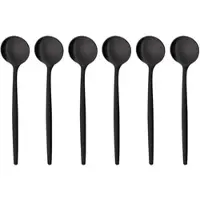 Gräwe Espressolöffel Provence, 6-teilig, schwarz, Edelstahl, 11 cm