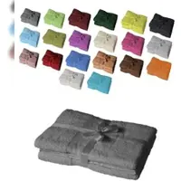 EXKLUSIV HEIMTEXTIL Badetuch 2er Set 100 x 150 cm Anthrazit