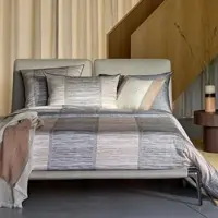HUGO BOSS Home Satin Bettwäsche Taman Bettbezug einzeln 155x220 cm - beige;grau