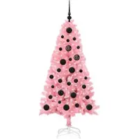vidaXL Weihnachtsbaum Rosa 150 cm PVC