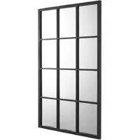 Helloshop26 Rechteckiger Wandspiegel 90 x 60 cm schwarz matt 03_0007900