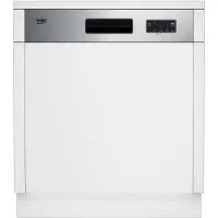 Beko BDSN153E3X, Halb integriert, Standardgröße (60 cm), Silber, Berührung, LED, 4 Korb/Körbe