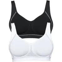 Susa 2er Pack Sport BH Move medium in Schwarz Weiss | Gr.: 80D