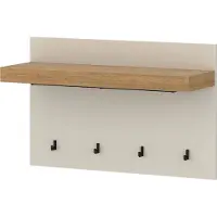 Die Möbelfundgrube Wandgarderobe Paneele Beige-Kaschmir - Eiche - 94 cm - NAXXAR