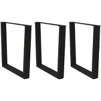 vidaXL Esstischbeine V-Form 3 Stück Schwarz 90x(72-73,3) cm Stahl