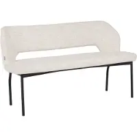 MUST Living Bank Bloom 190 cm Bouclé, modern gepolstert, Natur, komfortabel für 3–4 Personen