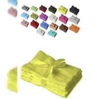 EXKLUSIV HEIMTEXTIL Handtuchserie im Set mit Schleife Marke Handtuch 4er Set 50 x 100 cm Gelb