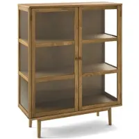 Feeling4Home Highboard Gobens Eiche Natur 125 cm - mit Glastüren, FSC-zertifiziert