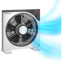Innoliving Box-Ventilator INN-505, 5 Flügel, 3 Geschwindigkeitsstufen, 45 W, 60-Minuten-Timer, Weiß