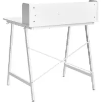 Beliani Zeichentisch Weiß Faserplatte 80 x 62 cm mit Neigbarer Tischplatte Verstellbar Modernes Design Homeoffice Schreibtisch Bürotisch