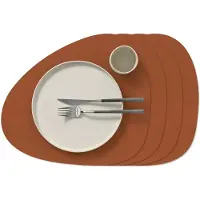 Lind DNA Tischset Curve L Nupo Rust (4er Set)-37 x 44 cm