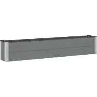 vidaXL Hochbeet Grau 200 x 30 x 36 cm WPC und Aluminium