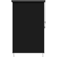 vidaXL Rollo Schwarz 60 x 250 cm Stoff und Aluminium