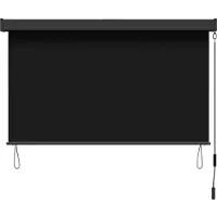 vidaXL Rollo Schwarz 60 x 250 cm Stoff und Aluminium