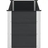 vidaXL Hochbeet Schwarz 150 x 50 x 54 cm WPC und Aluminium