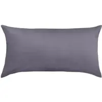 TRAUMSCHLAF Uni Mako-Satin Kissenbezüge Doppelpack 2x Kissenbezug 40x80 cm | anthrazit - grau