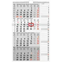Sonstige Verlage rido 4-Monatskalender 2027 | grau, 300×490 mm