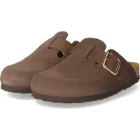 Beliana Damen Clogs/ Pantoletten Braun Rauleder Größe: 39