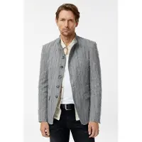John Varvatos Ann Jacket - Slim Fit Single Breasted Cu Grey Größe: 56 | Blazer Outlet | Herren | Grau