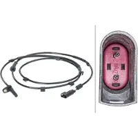 Hella ABS Sensor Raddrehzahl Hinten für FORD Transit Mk6 Kasten (V347, V348, FA) 6PU 012 679-901