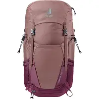 Deuter Futura Pro 34 SL, Oben, Wandern, Bergsteigen, Bordeaux, Unisex, Polyamid, Polyethersulfon (PES), Untere Tasche, Seitentasche