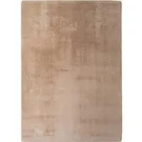 KADIMA DESIGN Teppich Wohnzimmer Einfarbig Pflegeleicht Waschbar Strapazierfähig Schlafzimmer OEKO-TEX Beige 60x100 cm Gekettelt – ISAR von