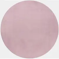 KADIMA DESIGN Teppich Wohnzimmer Einfarbig Pflegeleicht Waschbar Strapazierfähig Schlafzimmer OEKO-TEX Rund Rosa 160x160 cm – NECKAR von